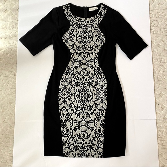 Bisou Bisou Silhouette Dress Size 16 Stretch EUC - Picture 3 of 6